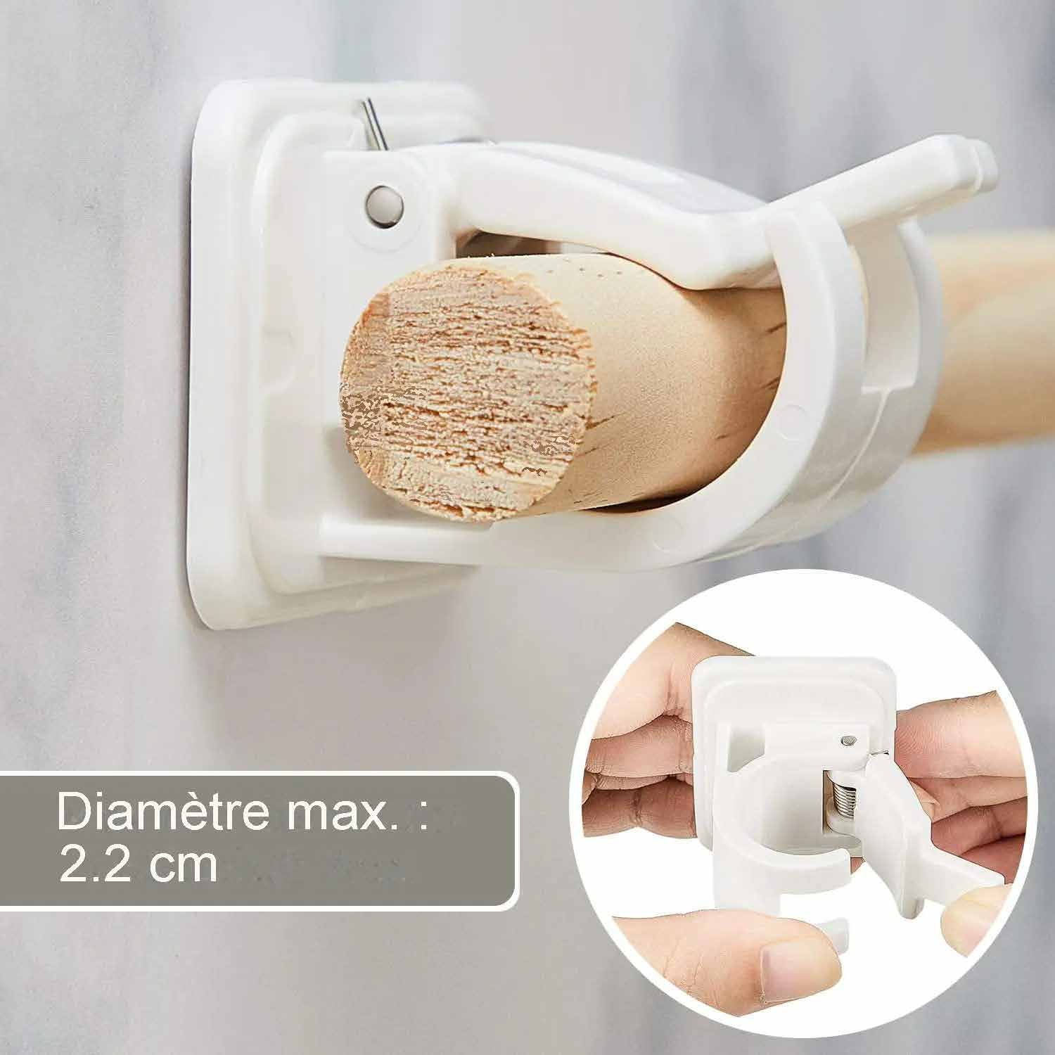 SUPPORTS DE TRINGLE AJUSTABLES SANS CLOUS (par 2) - Image 6