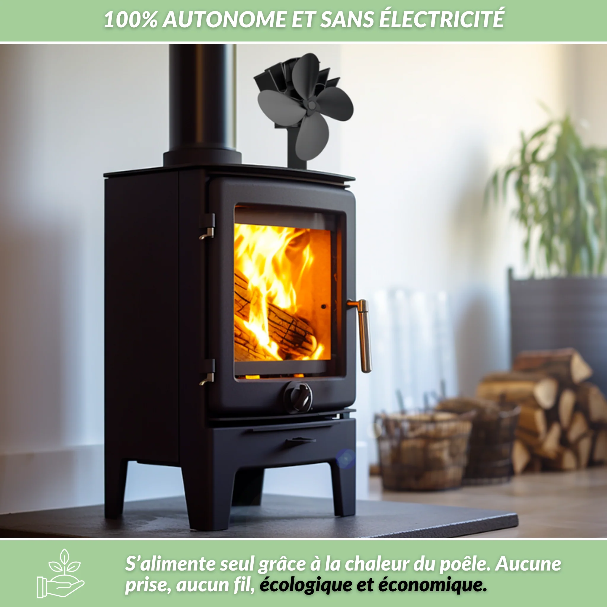 ChauffaPlus™ | Ventilateur de poêle à bois autonome et sans électricité - Image 4