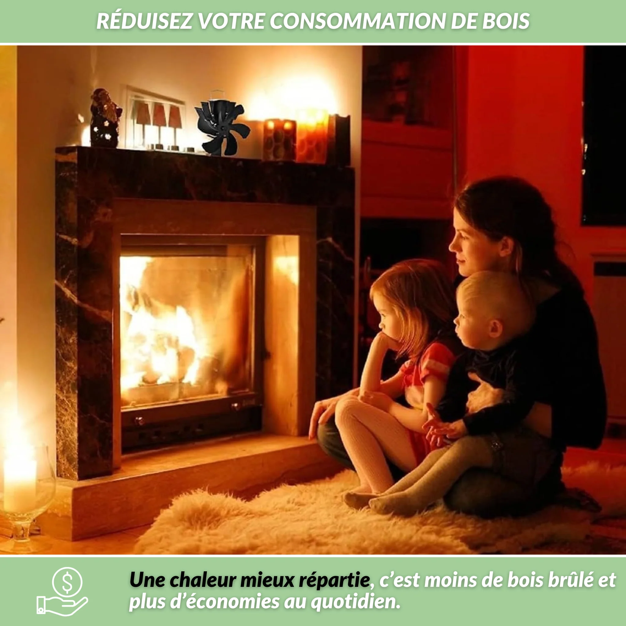 ChauffaPlus™ | Ventilateur de poêle à bois autonome et sans électricité - Image 7