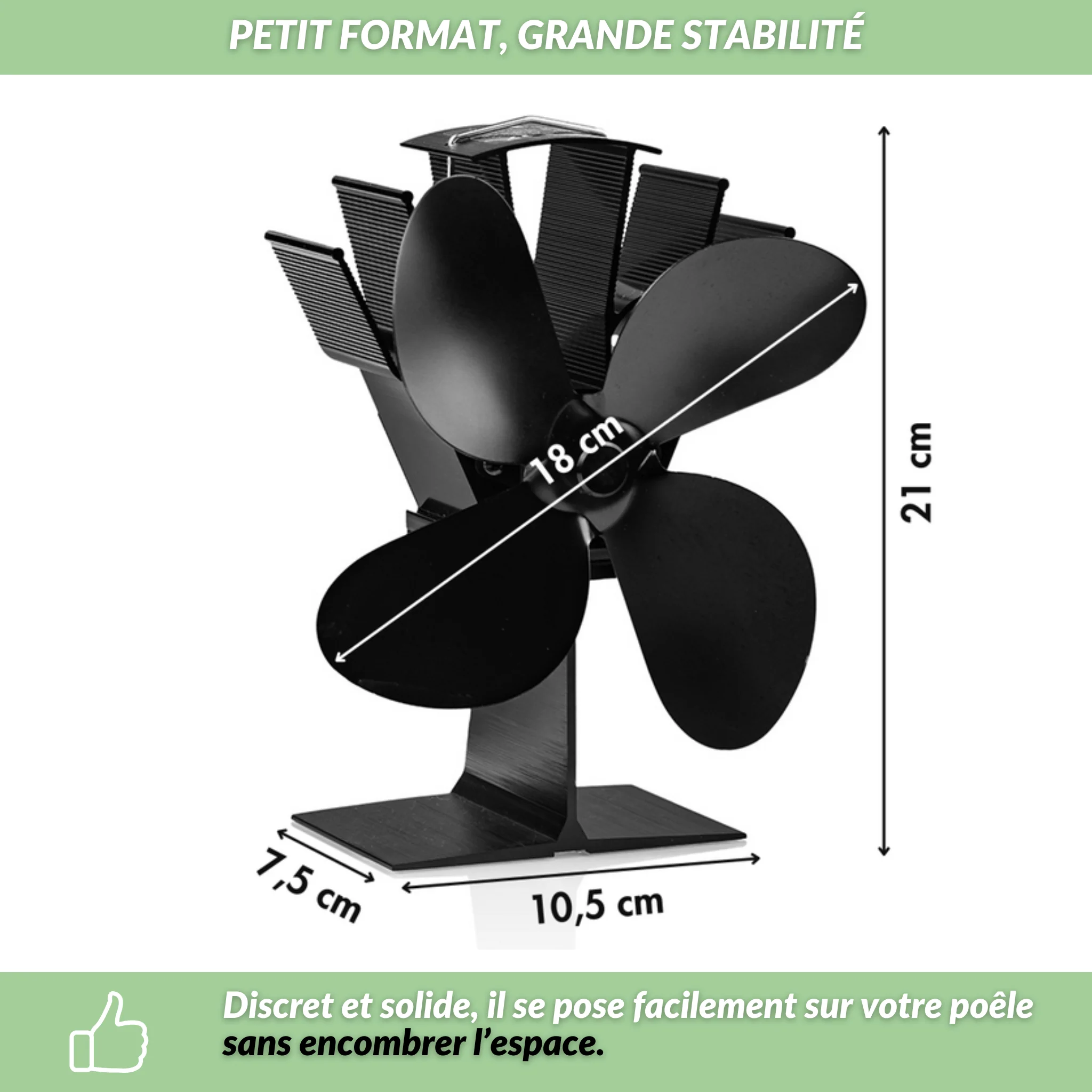 ChauffaPlus™ | Ventilateur de poêle à bois autonome et sans électricité - Image 9